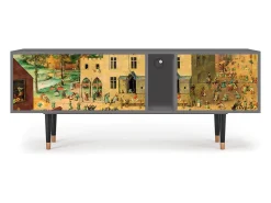 Móvel De Tv* Mueble de TV - 170х69х48 cm - T1 - Children Games, Cinza Cinzento