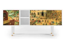Mueble de TV - 150х69х41 cm - T5 - Children Games, Branco^ Móvel De Tv