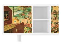 Mueble de TV - 150х69х41 cm - T5 - Children Games, Branco^ Móvel De Tv