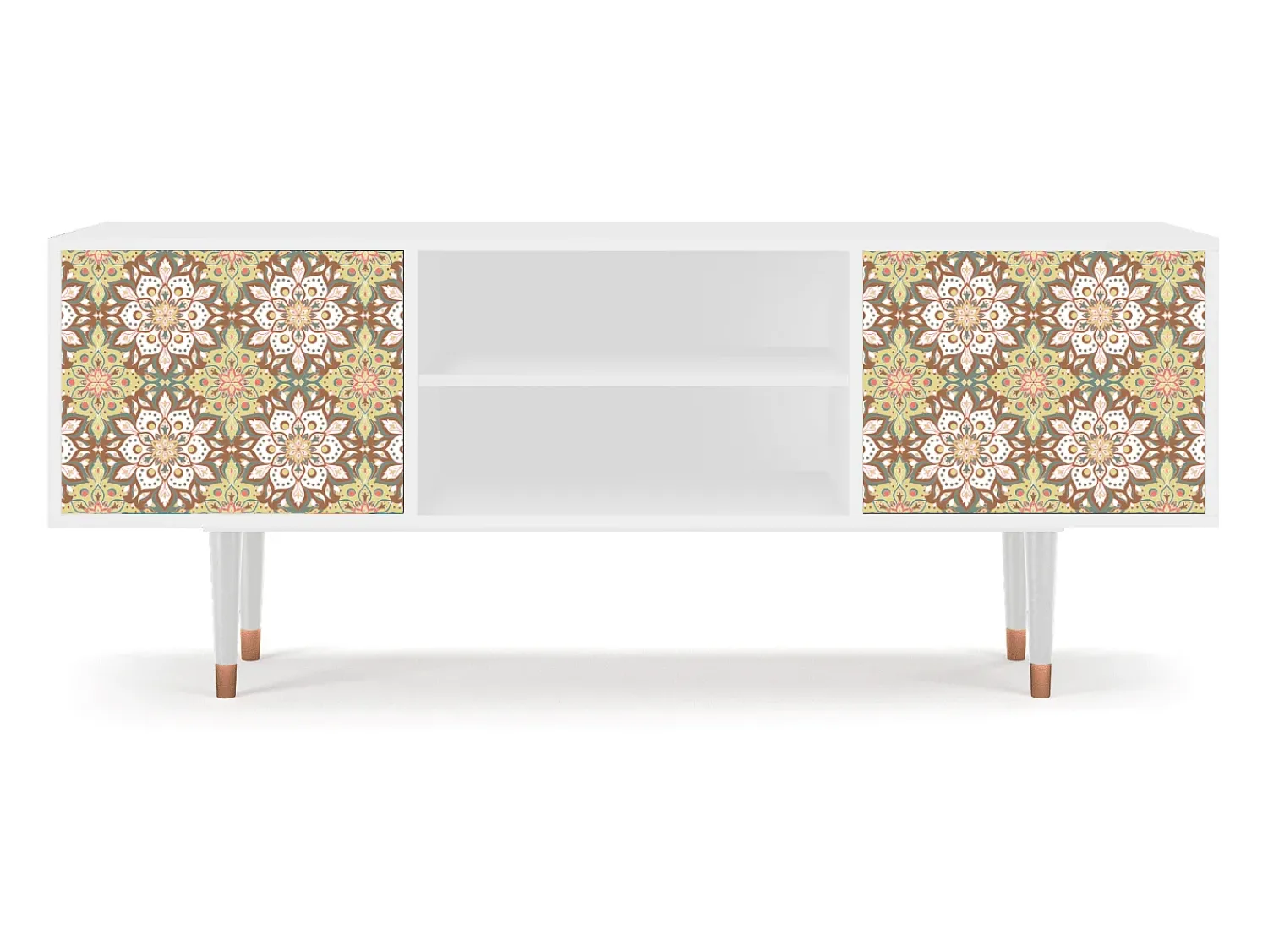 Móvel De Tv* Mueble de TV - 170х69х48 cm - T2 - Chinese Tea, Branco Bege