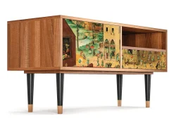 Móvel De Tv* Mueble de TV - 115х59х48 cm - T3 - Children Games, Nogueira Castanho