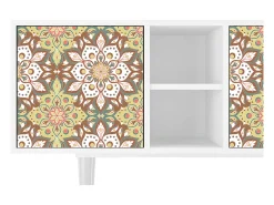 Móvel De Tv| Mueble de TV - 150х69х41 cm - T5 - Chinese Tea, Branco Bege