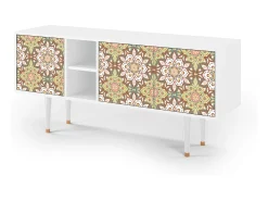 Móvel De Tv| Mueble de TV - 150х69х41 cm - T5 - Chinese Tea, Branco Bege