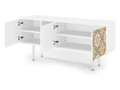 Móvel De Tv| Mueble de TV - 150х69х41 cm - T5 - Chinese Tea, Branco Bege