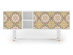 Móvel De Tv| Mueble de TV - 150х69х41 cm - T5 - Chinese Tea, Branco Bege