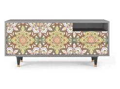 Mueble de TV - 125х56х41 cm - T7 - Chinese Tea, Cinza Cinzento