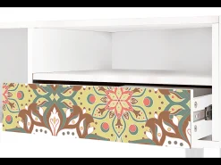 Móvel De Tv* Mueble de TV - 115х59х48 cm - T3 - Chinese Tea, Branco Bege