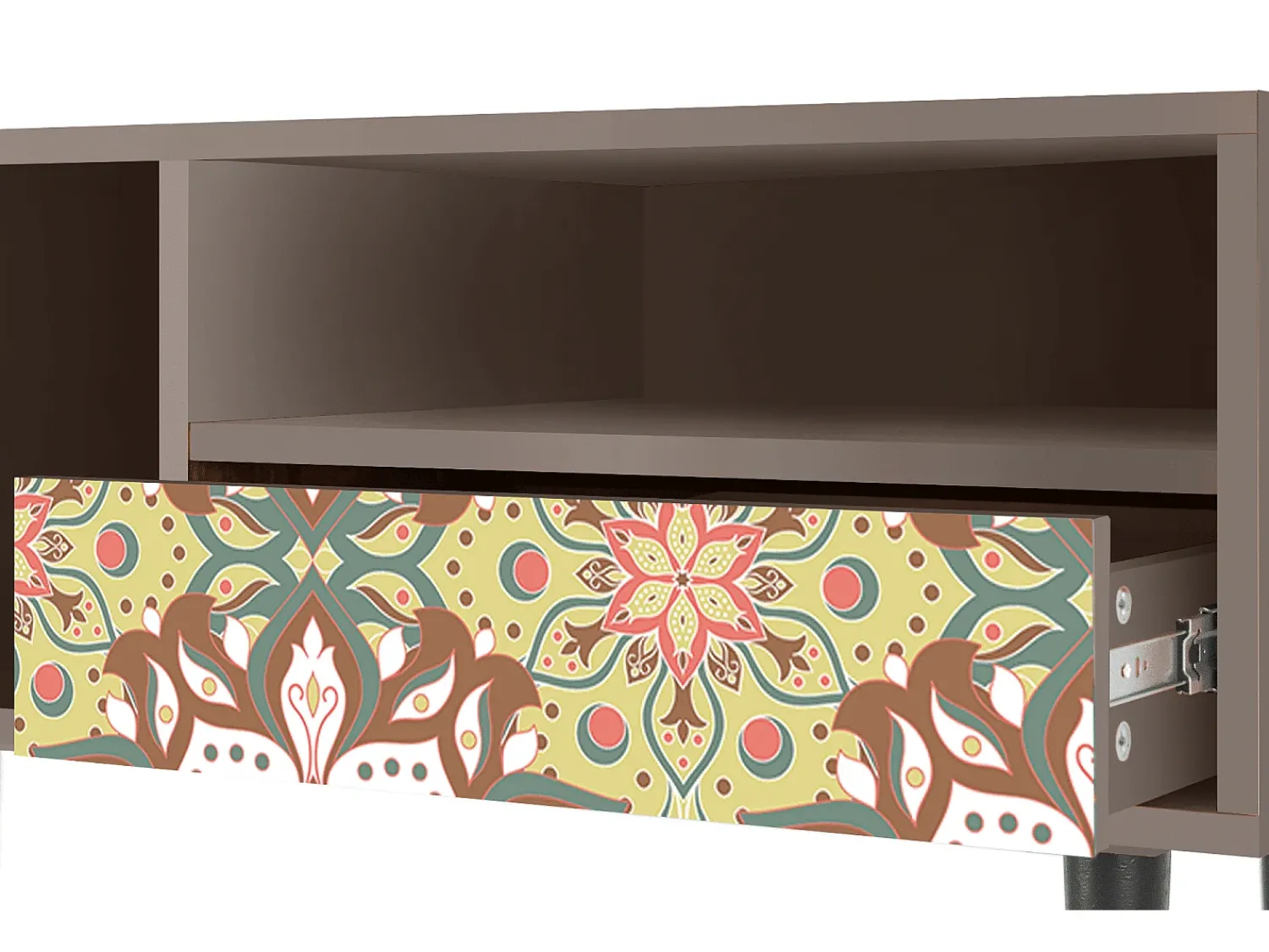 Mueble de TV - 115х59х48 cm - T3 - Chinese Tea, Latte^ Móvel De Tv