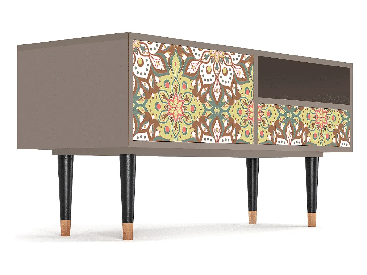 Mueble de TV - 115х59х48 cm - T3 - Chinese Tea, Latte^ Móvel De Tv