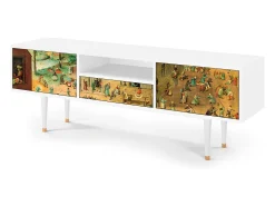 Mueble de TV - 170х59х41 cm - T6 - Children Games, Branco^ Móvel De Tv