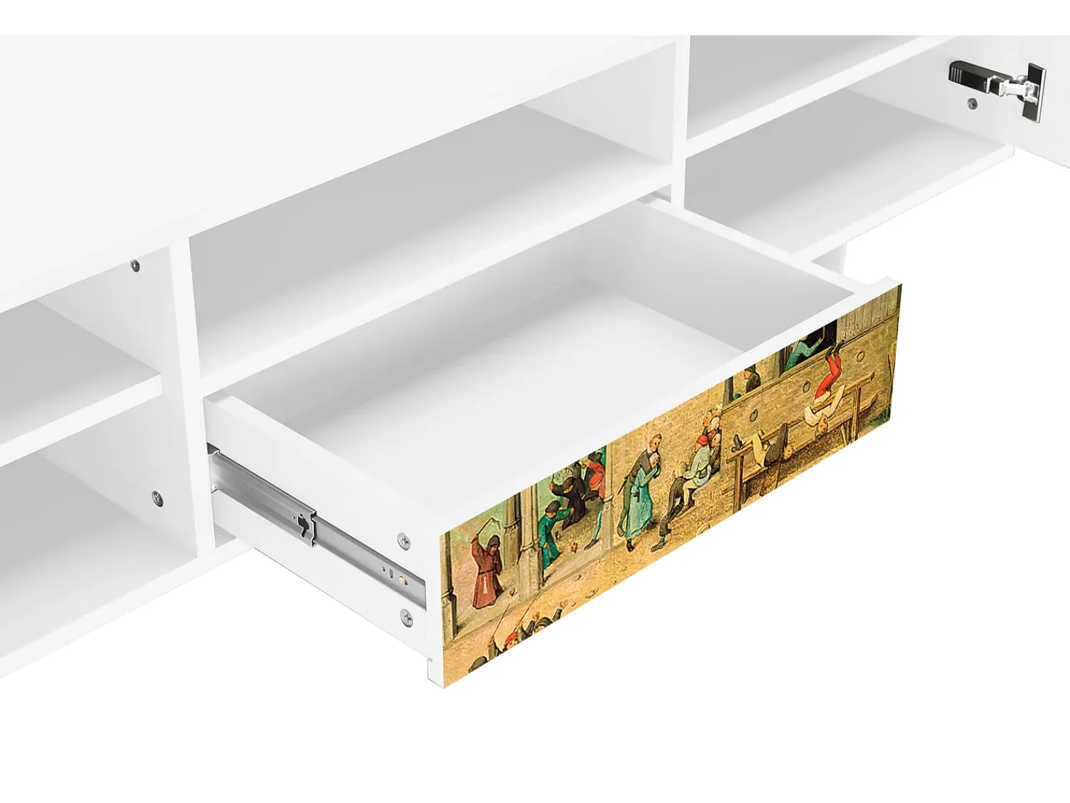 Mueble de TV - 170х59х41 cm - T6 - Children Games, Branco^ Móvel De Tv