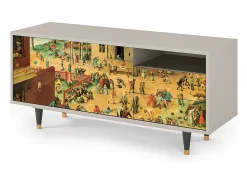 Móvel De Tv* Mueble de TV - 125х56х41 cm - T7 - Children Games, Areia Bege