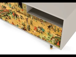 Móvel De Tv* Mueble de TV - 125х56х41 cm - T7 - Children Games, Areia Bege