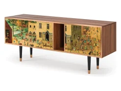 Móvel De Tv* Mueble de TV - 170х69х48 cm - T1 - Children Games, Nogueira Castanho