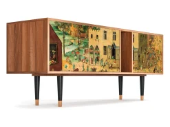 Móvel De Tv* Mueble de TV - 170х69х48 cm - T1 - Children Games, Nogueira Castanho