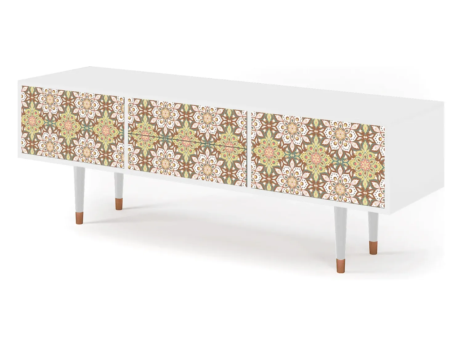 Móvel De Tv* Mueble de TV - 170х59х48 cm - T4 - Chinese Tea, Branco Bege