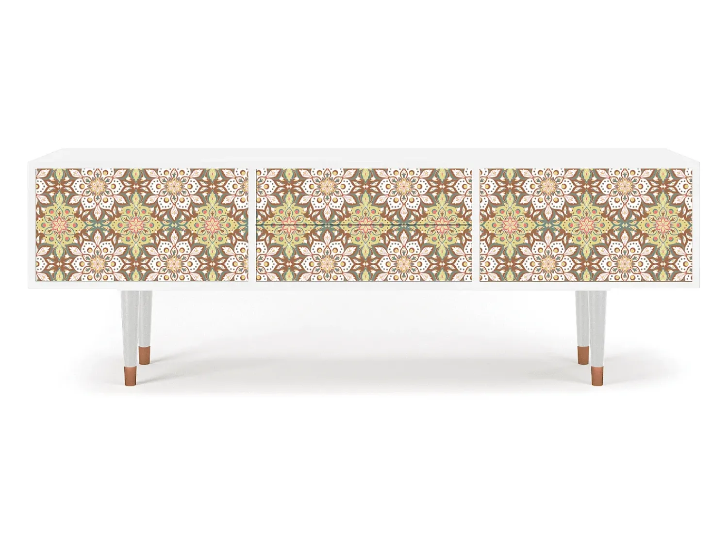 Móvel De Tv* Mueble de TV - 170х59х48 cm - T4 - Chinese Tea, Branco Bege
