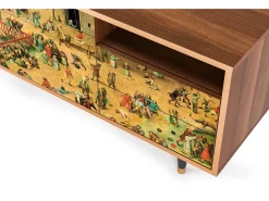 Móvel De Tv* Mueble de TV - 125х56х41 cm - T7 - Children Games, Nogueira Castanho