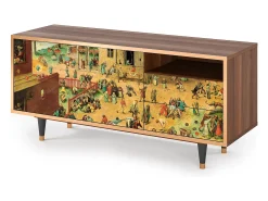 Móvel De Tv* Mueble de TV - 125х56х41 cm - T7 - Children Games, Nogueira Castanho