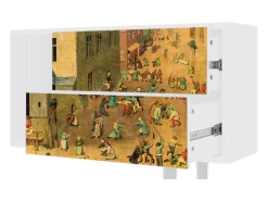 Mueble de TV - 170х69х48 cm - T1 - Children Games, Branco^ Móvel De Tv