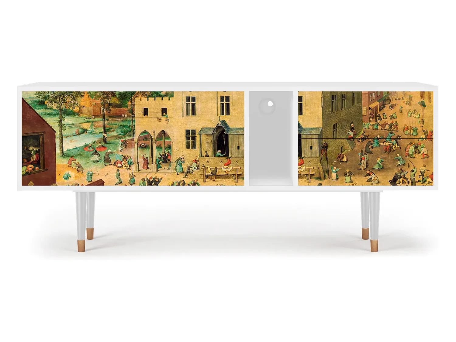 Mueble de TV - 170х69х48 cm - T1 - Children Games, Branco^ Móvel De Tv
