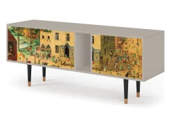 Móvel De Tv| Mueble de TV - 170х69х48 cm - T1 - Children Games, Areia Bege