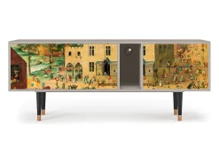 Móvel De Tv| Mueble de TV - 170х69х48 cm - T1 - Children Games, Areia Bege