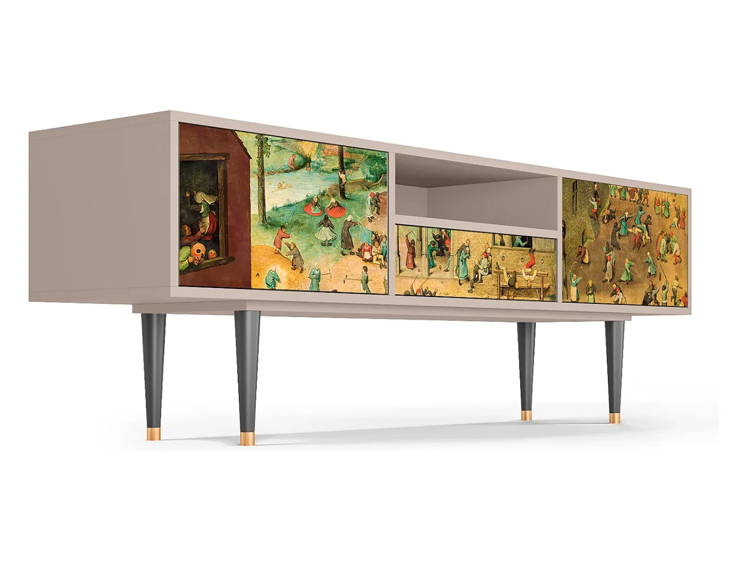 Móvel De Tv* Mueble de TV - 170х59х41 cm - T6 - Children Games, Latte Bege