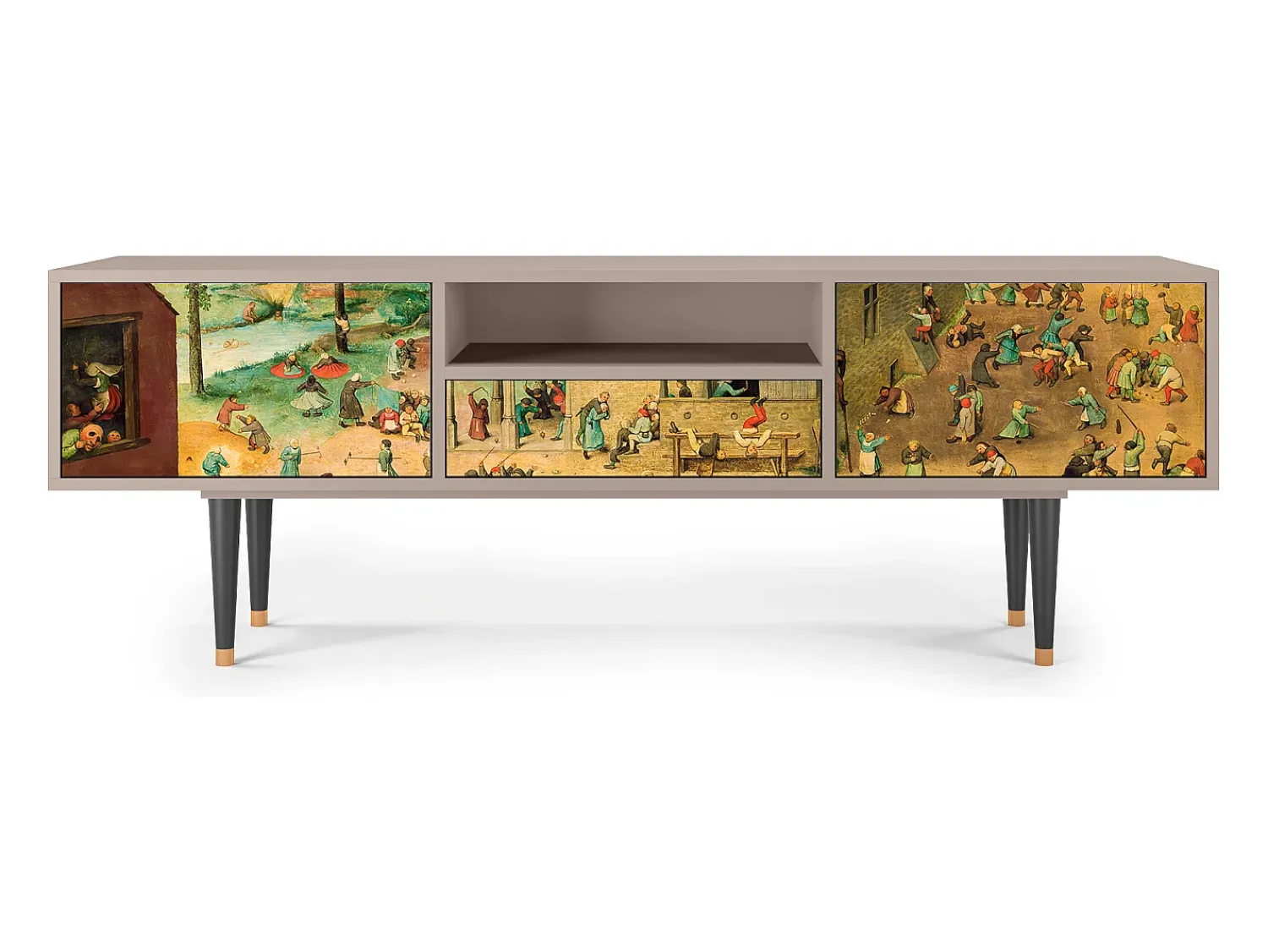 Móvel De Tv* Mueble de TV - 170х59х41 cm - T6 - Children Games, Latte Bege