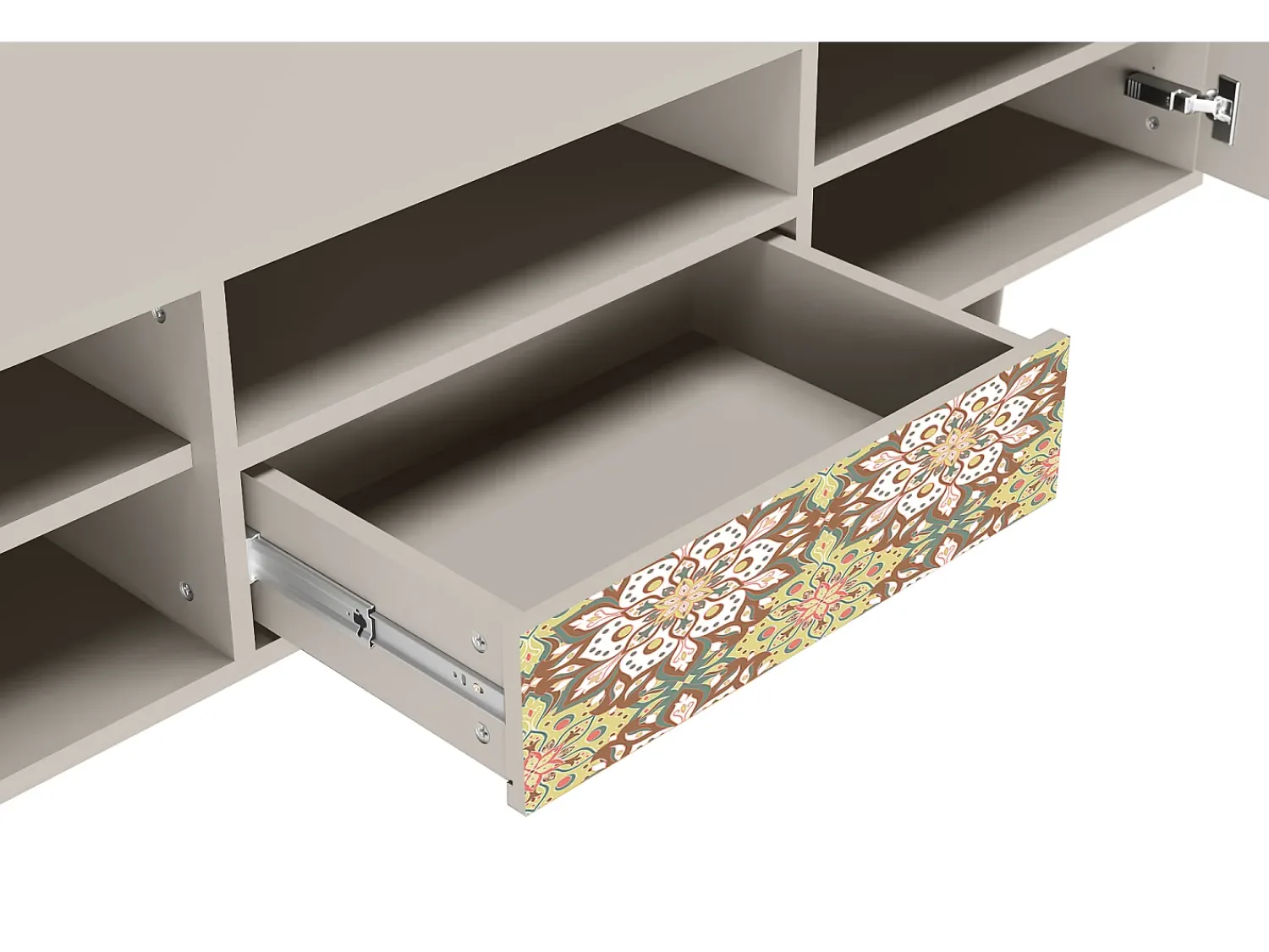 Móvel De Tv* Mueble de TV - 170х59х41 cm - T6 - Chinese Tea, Areia Bege