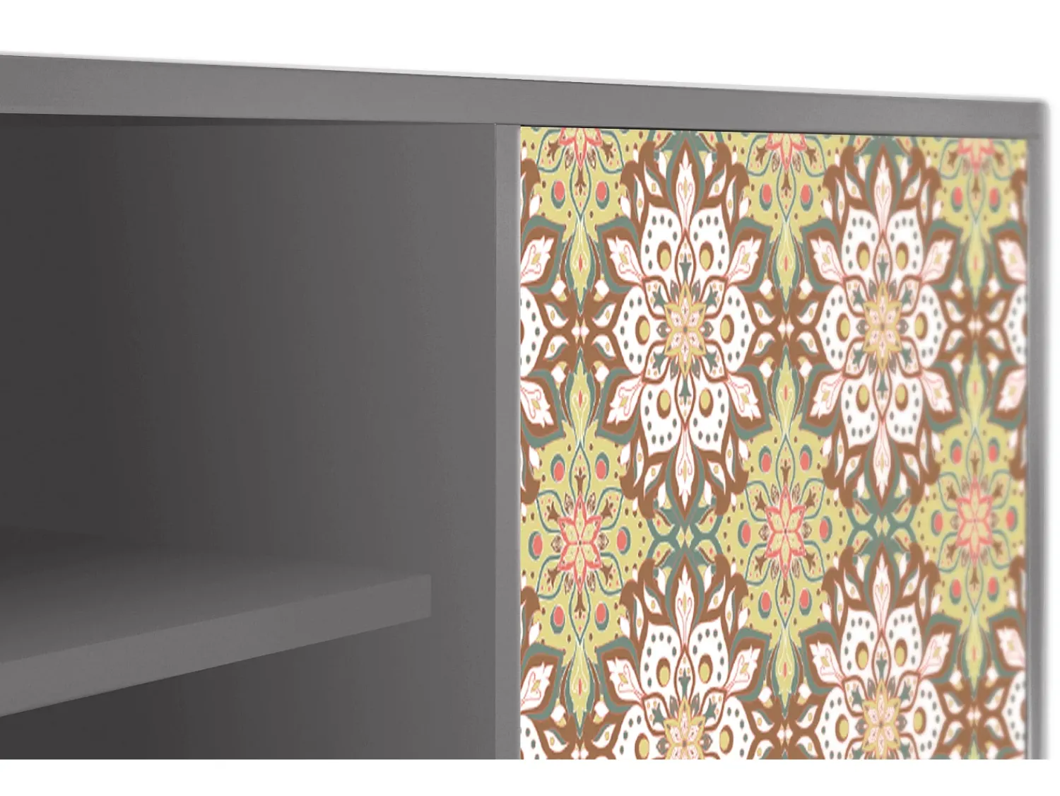 New Mueble de TV - 170х69х48 cm - T2 - Chinese Tea, Cinza Cinzento