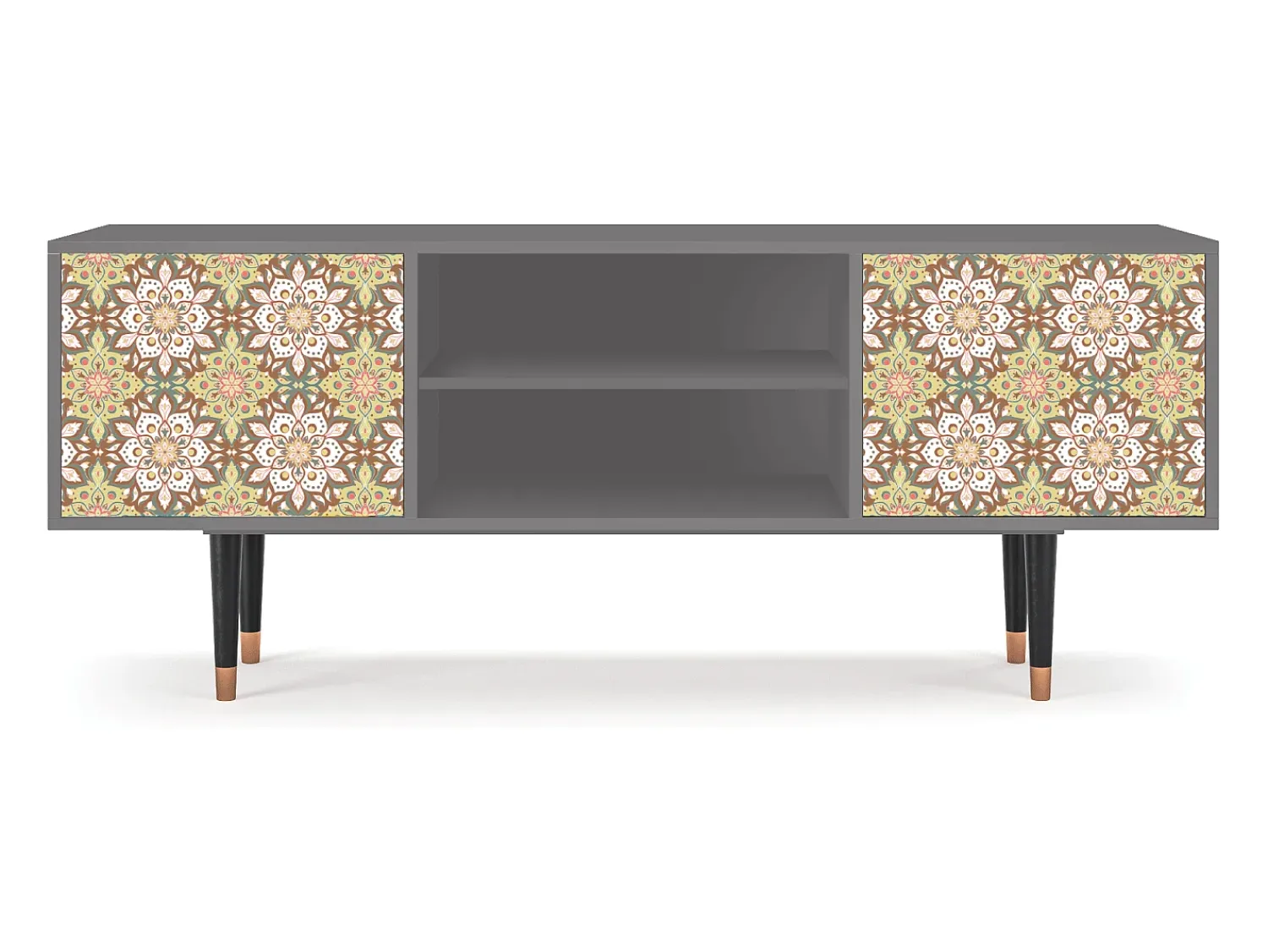 New Mueble de TV - 170х69х48 cm - T2 - Chinese Tea, Cinza Cinzento