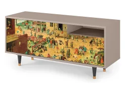 Clearance Mueble de TV - 125х56х41 cm - T7 - Children Games, Latte Bege
