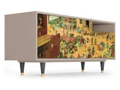Clearance Mueble de TV - 125х56х41 cm - T7 - Children Games, Latte Bege