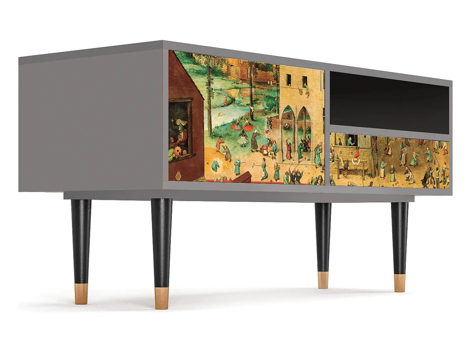 Mueble de TV - 115х59х48 cm - T3 - Children Games, Cinza^ Móvel De Tv