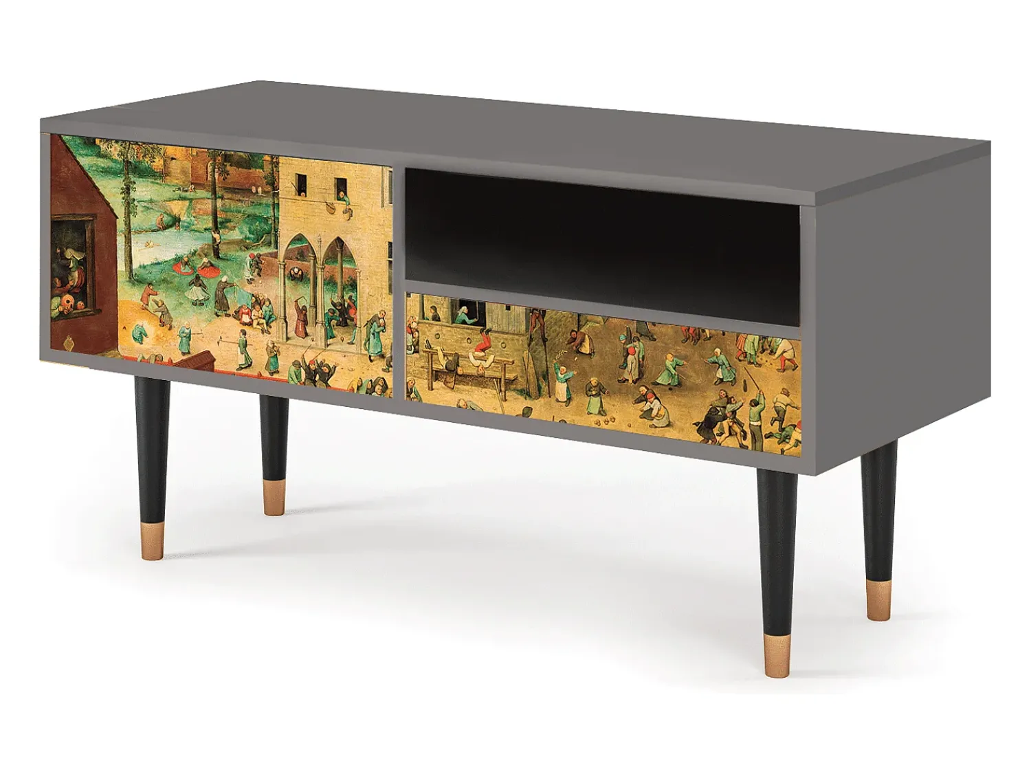 Mueble de TV - 115х59х48 cm - T3 - Children Games, Cinza^ Móvel De Tv