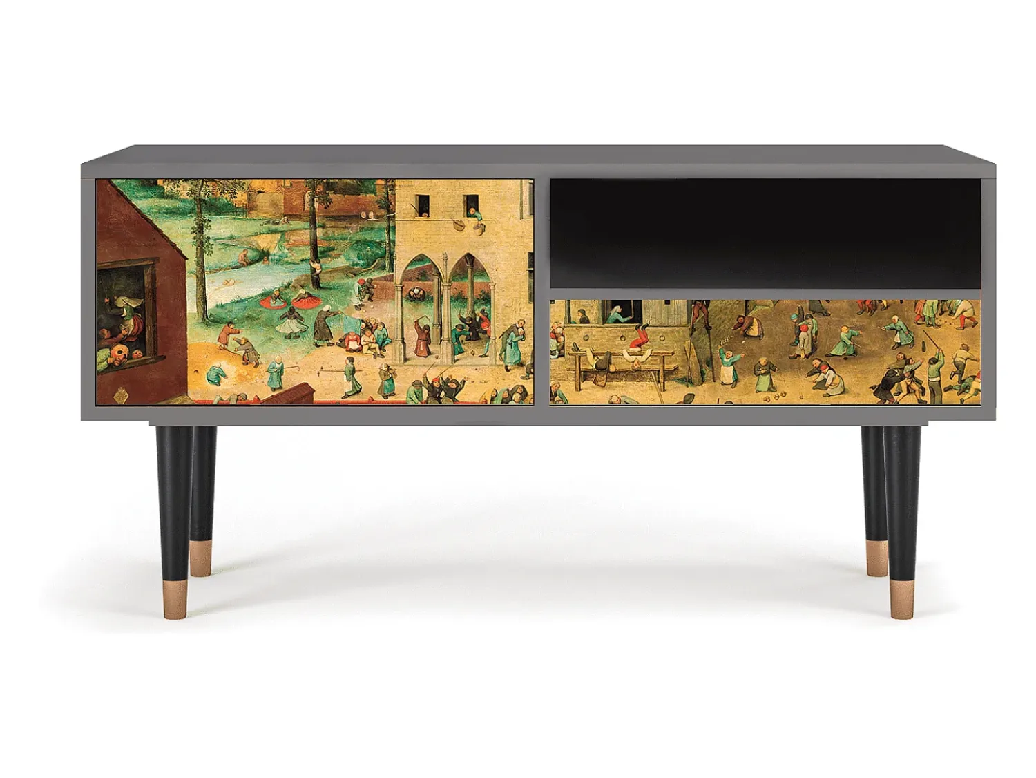 Mueble de TV - 115х59х48 cm - T3 - Children Games, Cinza^ Móvel De Tv