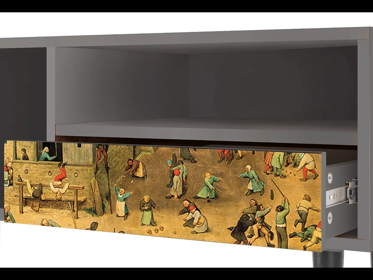 Mueble de TV - 115х59х48 cm - T3 - Children Games, Cinza^ Móvel De Tv