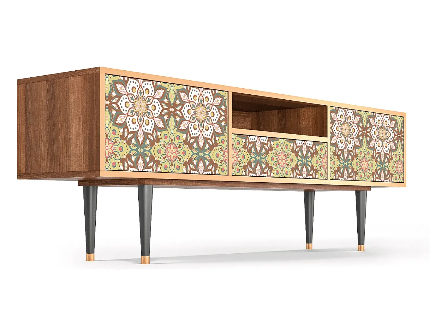 Móvel De Tv| Mueble de TV - 170х59х41 cm - T6 - Chinese Tea, Nogueira Castanho