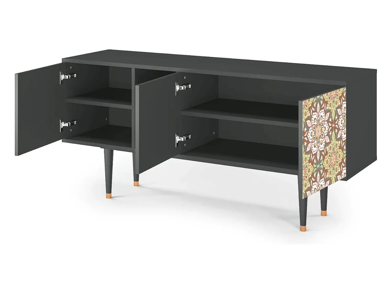 Mueble de TV - 150х69х41 cm - T5 - Chinese Tea, Antracite^ Móvel De Tv