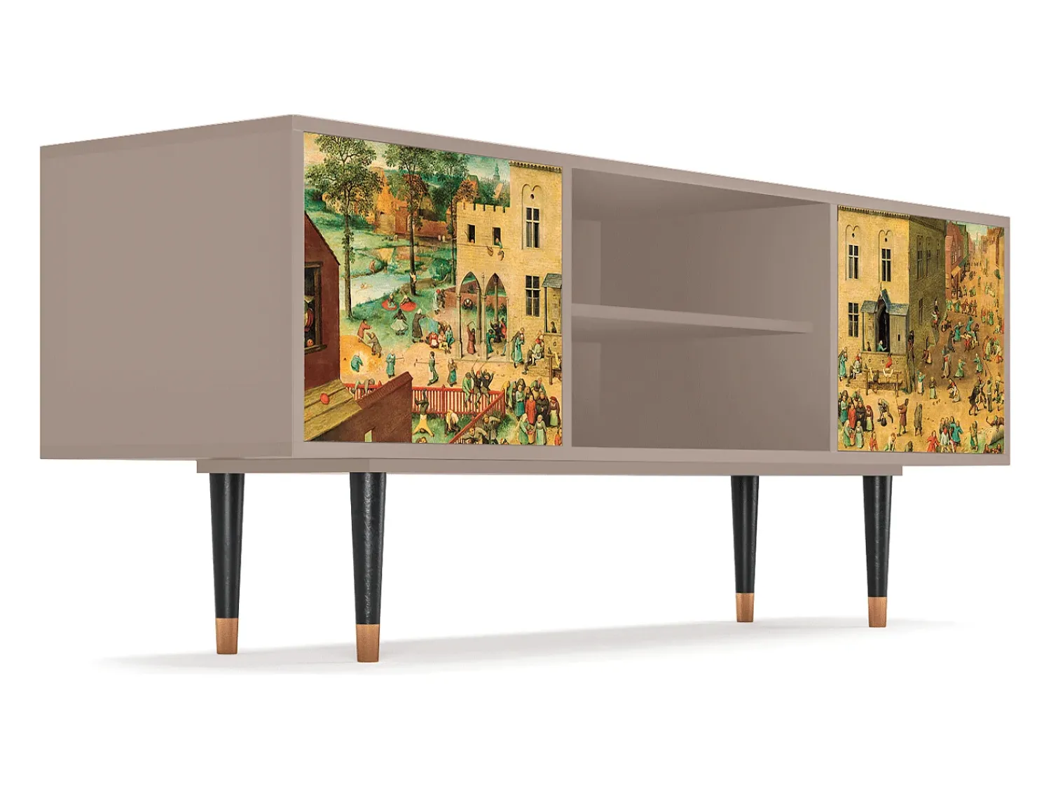 Clearance Mueble de TV - 170х69х48 cm - T2 - Children Games, Latte Bege