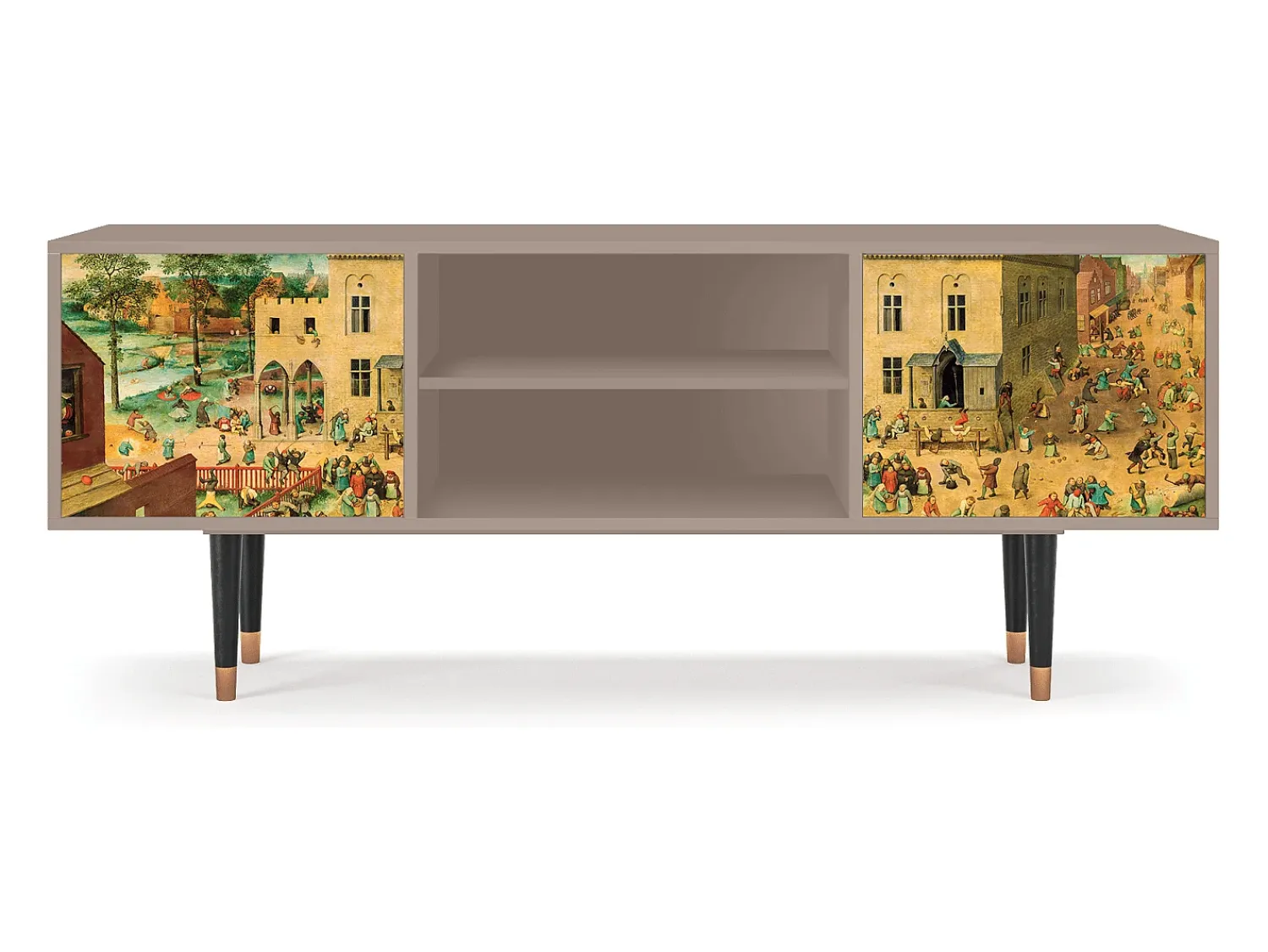 Clearance Mueble de TV - 170х69х48 cm - T2 - Children Games, Latte Bege