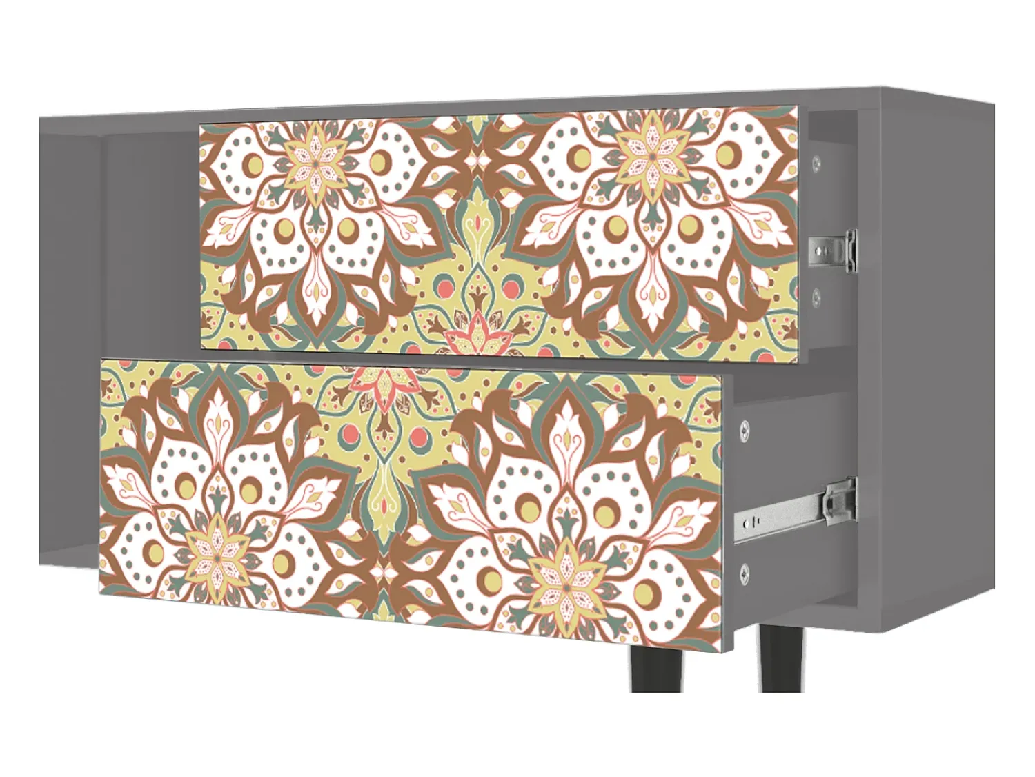 Outlet Mueble de TV - 170х69х48 cm - T1 - Chinese Tea, Cinza Cinzento