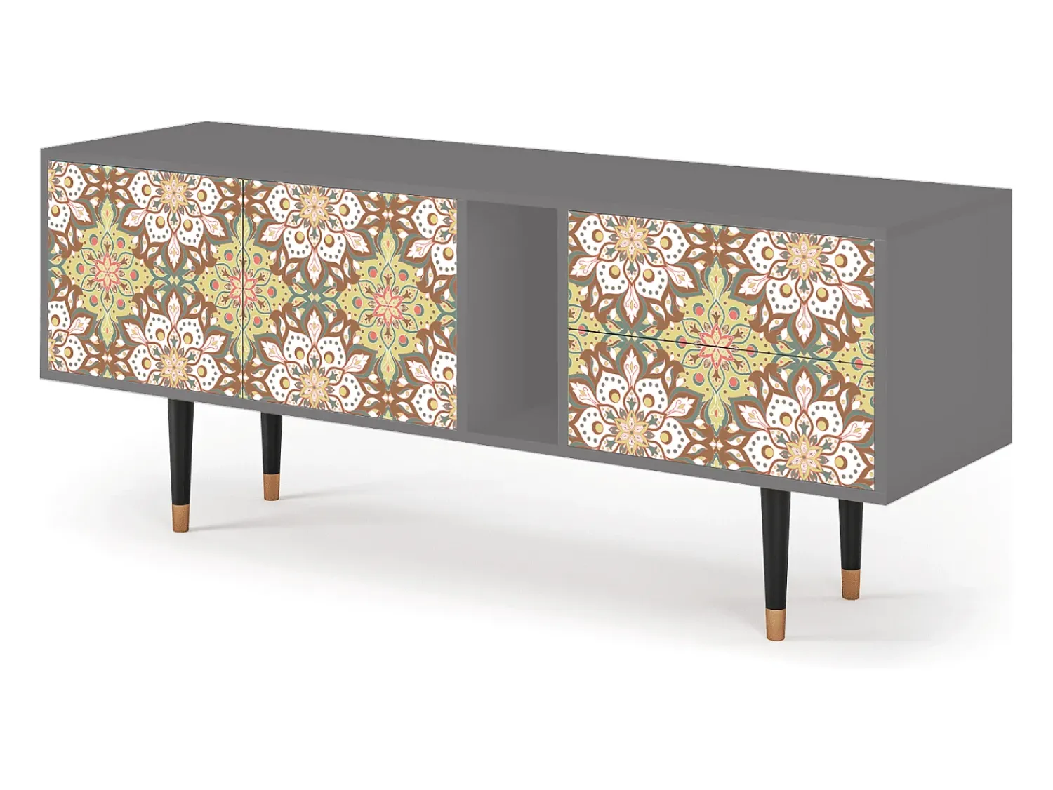 Outlet Mueble de TV - 170х69х48 cm - T1 - Chinese Tea, Cinza Cinzento