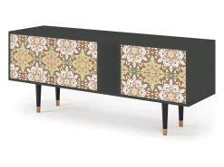 Móvel De Tv* Mueble de TV - 170х69х48 cm - T1 - Chinese Tea, Antracite Cinza antracite