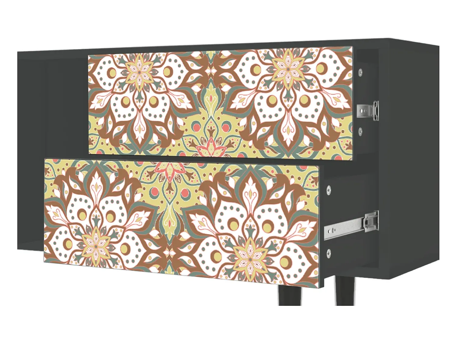 Móvel De Tv* Mueble de TV - 170х69х48 cm - T1 - Chinese Tea, Antracite Cinza antracite