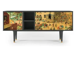 Móvel De Tv| Mueble de TV - 150х69х41 cm - T5 - Children Games, Antracite Cinza antracite