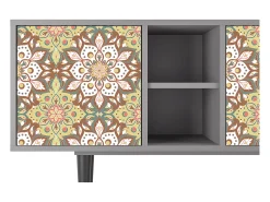Móvel De Tv| Mueble de TV - 150х69х41 cm - T5 - Chinese Tea, Cinza Cinzento