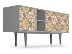 Móvel De Tv| Mueble de TV - 150х69х41 cm - T5 - Chinese Tea, Cinza Cinzento