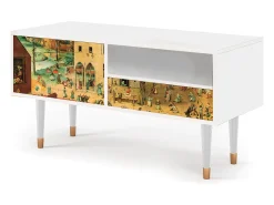Móvel De Tv* Mueble de TV - 115х59х48 cm - T3 - Children Games, Branco Bege